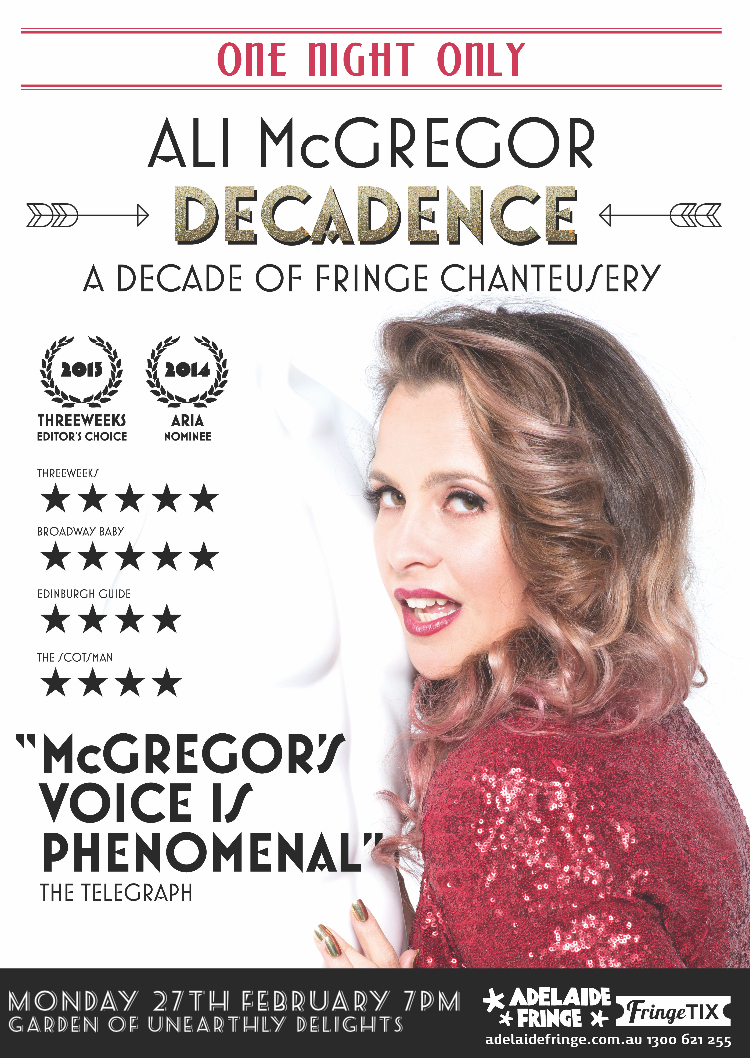 ONE NIGHT ONLY: Ali McGregor in DECADENCE
